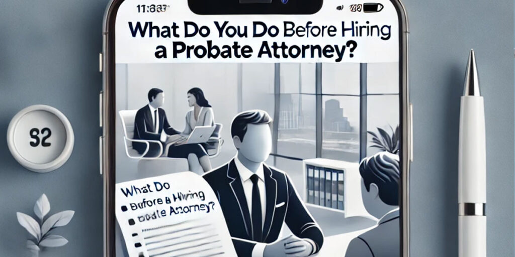 What do you do before hiring a probate attorney?